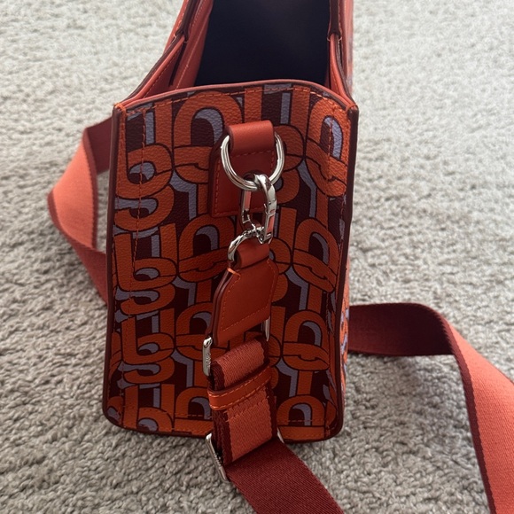 Tous Orange and Gray Geometric Handbag - Picture 6 of 8